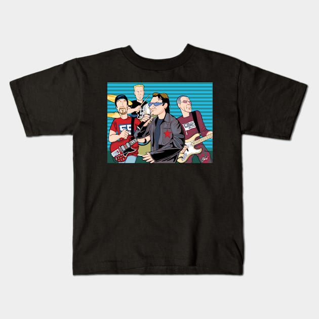 U2 Kids T-Shirt by Parisi Studios